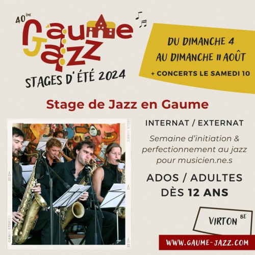 Stage de Jazz en Gaume 2024