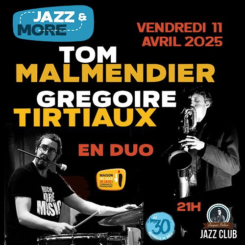 Concert Jazz&More: Tom Malmendier & Grégoire Tirtiaux
