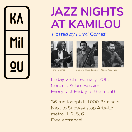 Jazz Nights at Kamilou (jazz concert + jam session)