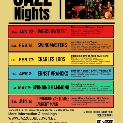 JAZZ CLUB LEUVEN - HOT CLUB LOUVAIN VZW / LIVE JAZZ MUSIC CONCERT @ CAMPUS CORSO LEUVEN