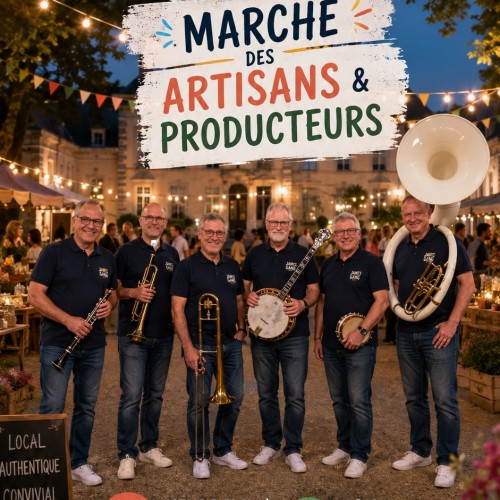 Marché des artisans et producteurs locaux - Le James Gang "Trad'Jazz" dans l'esprit de la Nouvelle-Orleans!