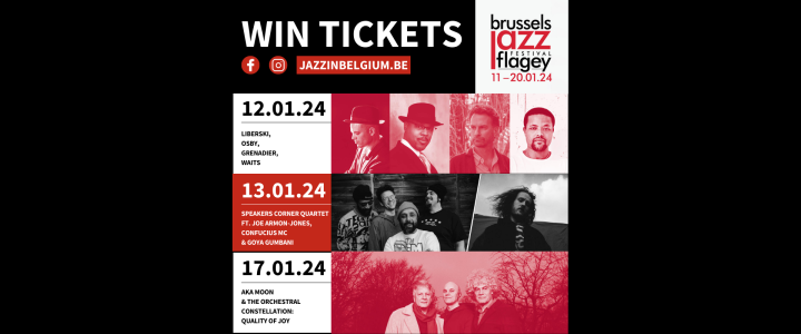 Gagnez des tickets pour le Brussels Jazz Festival de Flagey