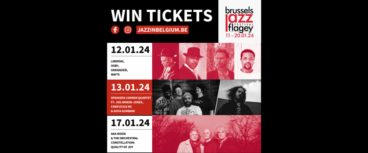 Win tickets for the Brussels Jazz Festival Flagey